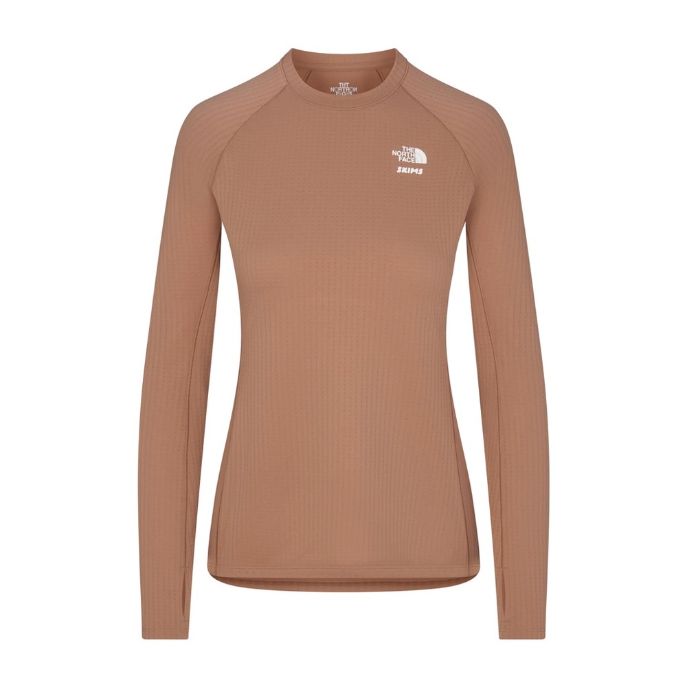 THE NORTH FACE X SKIMS DOTKNIT LONG SLEEVE TOP | SIENNA / M